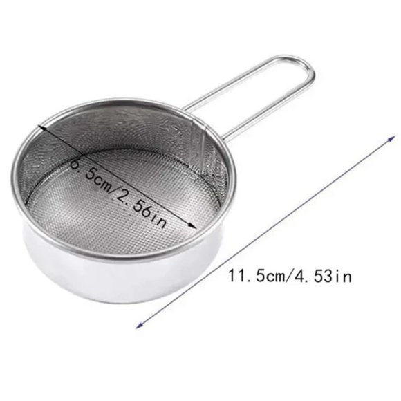 Kitchen Fine Colander Stainless Steel Flour, cocoa, sugar powder... Mesh Sifter - Picture 5 of 5